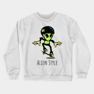 Alien skating Crewneck Sweatshirt